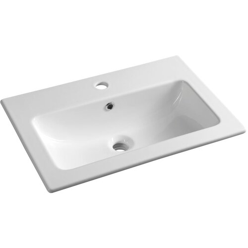Sapho Bijeli keramički umivaonik 60x40 cm Practico – Cijene