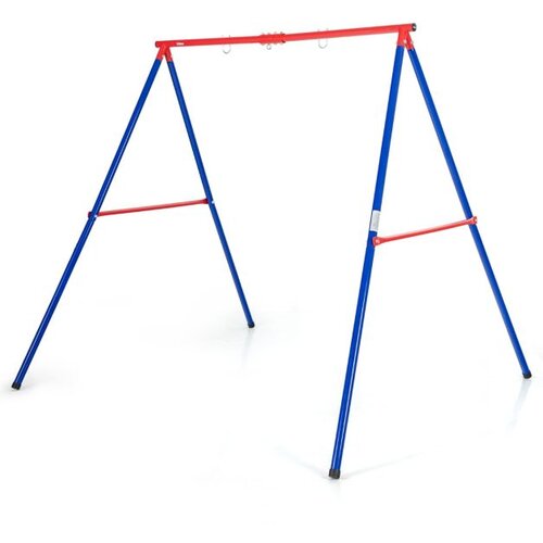  Robusten kovinski gugalni okvir A-frame, vrtni gugalni okvir 194 x 184 x 180 cm, rdeča + modra Slike