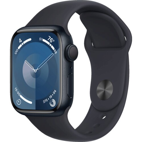 Apple SAT pametni, 1.69" LTPO OLED zaslon, vodootporan BT, WiFi - Watch Series 9 GPS 41mm, Crni Cijene
