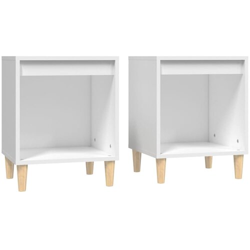 Maison Chic Dvo delni komplet Nočne omarice - Nočne mize Bela 40x35x50 cm, (21689605) Cene