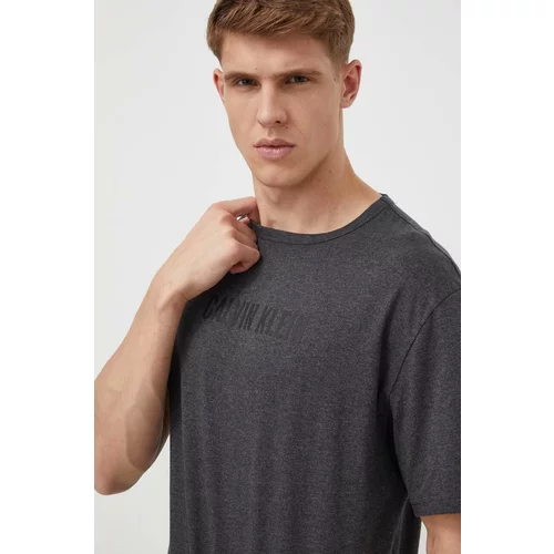 Calvin Klein Underwear Pamučna homewear majica boja: siva, s tiskom