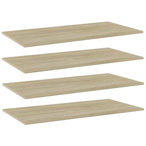 VidaXL Dodatne police za omaro 4 kosi sonoma hrast 80x20x1,5 cm Slike