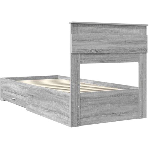  Okvir za krevet Sivi Sonoma i srebrna 75 x 190 cm Slike