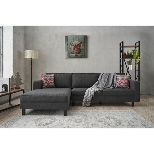  Ugaona garnitura Kale Linen Left Anthracite Cene