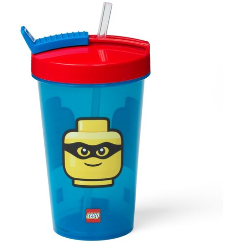 Lego Modra skodelica z rdečim pokrovom in slamico LEGO® Iconic, 500 ml Cene