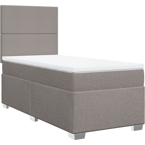 vidaXL Box spring postelja z vzmetnico taupe 80x200 cm blago, (21261108) Cene