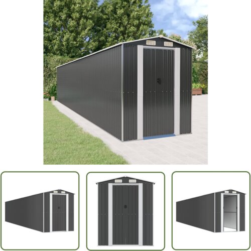  The Living Store Vrtna lopa antracitna 192x1021x223 cm pocinkano jeklo - Vrtna Lopa, (21745205) Cene