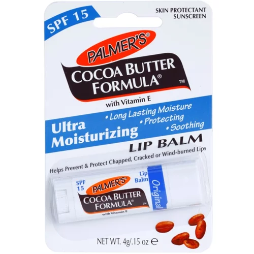 Palmer's Face & Lip Cocoa Butter Formula hidratantni balzam za usne SPF 15 okus Original Cocoa Butter 4 g