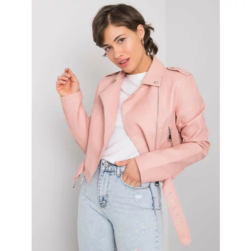 Fashion Hunters Light pink women's biker jacket