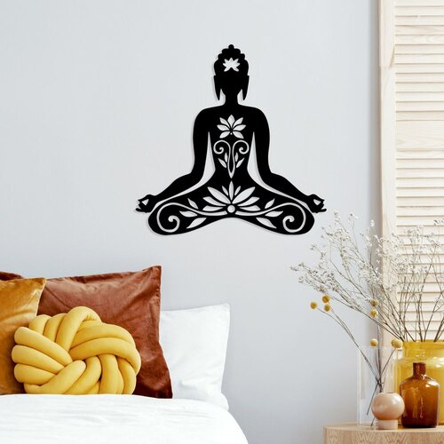 Wallity Zidna dekoracija Yoga 5, 70 x 70 cm, Crna Cene