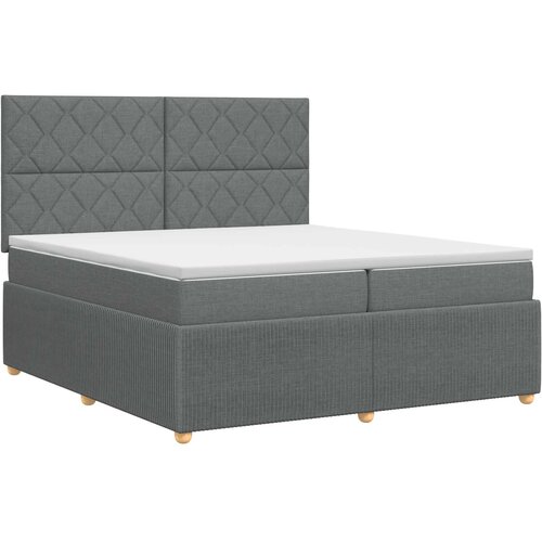  Boxspring krevet s madracem Tamnosiva 200 x 200 cm Tkanina Slike