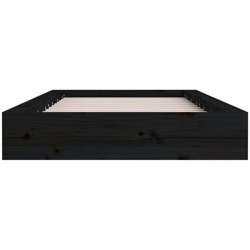 VidaXL okvir za krevet crni 75 x 190 cm 2FT6 mali jednokrevetni drveni Slike