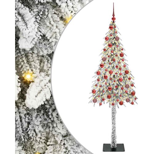  Božićno drvce s 300 LED svjetlima Bijelo 180 cm PE i čelik Slike