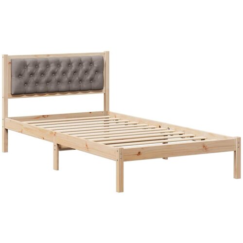 vidaXL konstrukcija postelje z vzglavjem taupe 100 x 200 cm blago, (5000084466) Cene