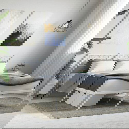 VidaXL Metalni okvir za krevet s uzglavljem bijeli 160x200 cm Slike