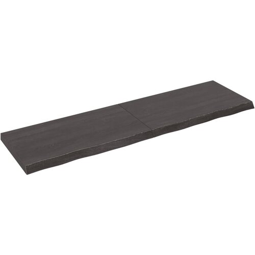 vidaXL Zidna polica tamnosiva 180 x 50 x 6 cm od obrađene hrastovine Cijene