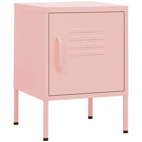 vidaXL Nočna omarica roza 35x35x51 cm jeklo, (20730270)