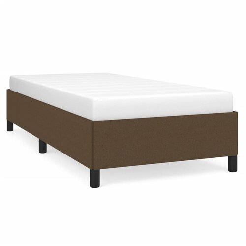 Maison Chic Posteljni okvir - Enojna postelja - Postelja za odrasle brez vzmetnice temno rjav 80x200 cm blago-J7751, (21768157) Cene