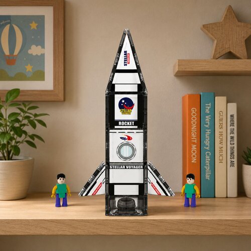 Magnetic Construction Blocks Space Rocket Figures 26 pcs. Slike