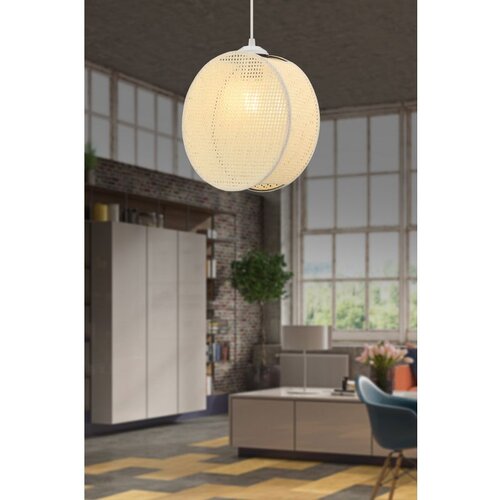 Opviq drum - beige, beige white chandelier Slike