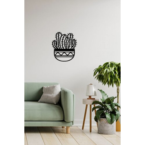 Wallity zidna dekoracija cactus 3, 20 x 25 cm, crna Slike
