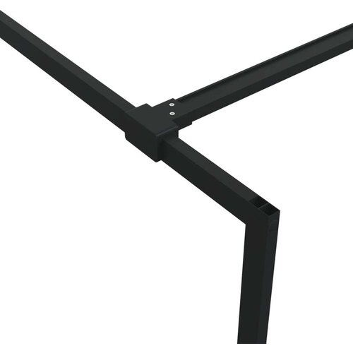 VidaXL Pregrada za tu&amp;scaron; crna 80 x 195 cm s prozirnim staklom ESG Slike