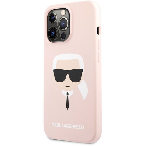 Karl Lagerfeld Maska za telefon Hc Silicone Karl Head za iPhone 13 Pro Light pink Slike