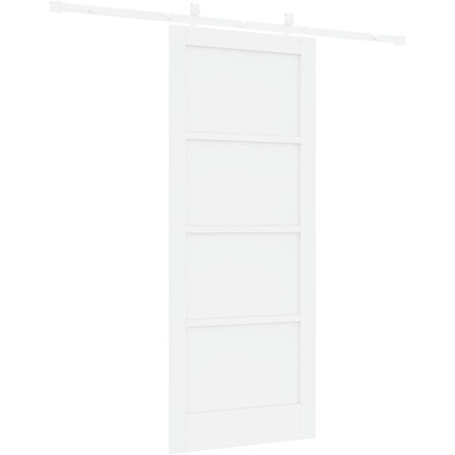  Klizna vrata Bijela 83 x 202 cm Masivna borovina Slike