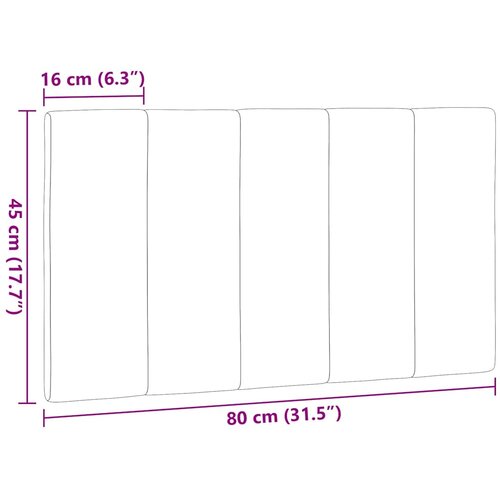 Jastuk za uzglavlje Hanko smeđesivi 80 cm od tkanine Slike