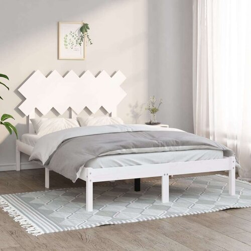  Posteljni okvir bel 120x200 cm trden les, (20684719) Slike