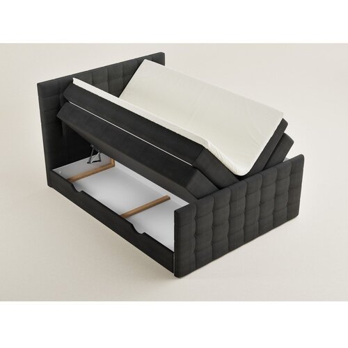 Maison de R&amp;ecirc;ve Antracitno sivi boxspring krevet s prostorom za odlaganje 180x200 cm Tasca &amp;ndash; Slike