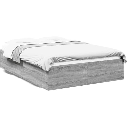 Maison Chic Posteljni okvir - Dvoposteljna postelja - Zakonska postelja siva sonoma 135x190 cm inženirski les-J15168, (21777056) Cene