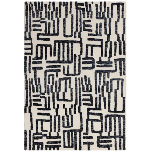 Asiatic Carpets Črna/bela preproga 120x170 cm Mason –