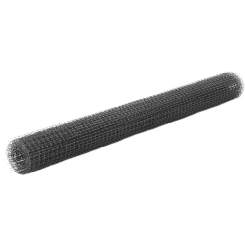 vidaXL Žična mreža za ograjo jeklo s PVC oblogo 10x1,5 m siva Cene