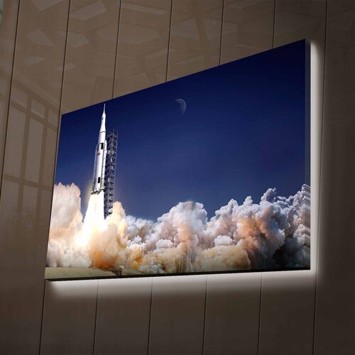 Wallity Zidna slika sa LED rasvjetom NASA-034, 45x70 cm Cijene