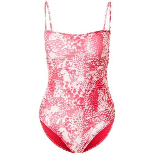 Wallis Jednodijelni kupaći kostim roza / bijela