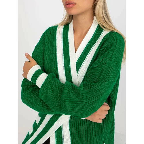 Fashion Hunters Green oversize long cardigan RUE PARIS