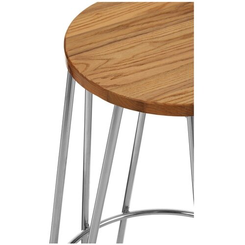 Premier Housewares Barska stolica od čvrstog brijesta u srebrnoj boji/u prirodnoj boji (visine sjedala 75 cm) District &amp;ndash; Slike