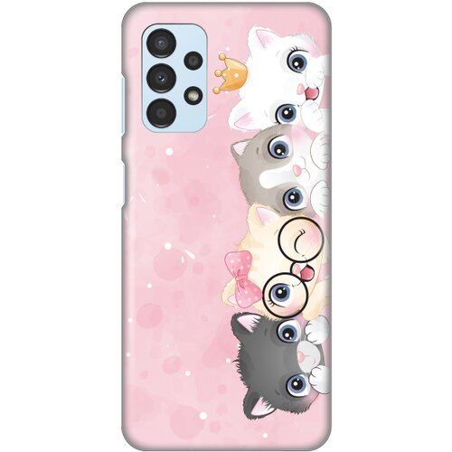 maska silikonska print skin za samsung A135F galaxy A13 4G pink cats Slike