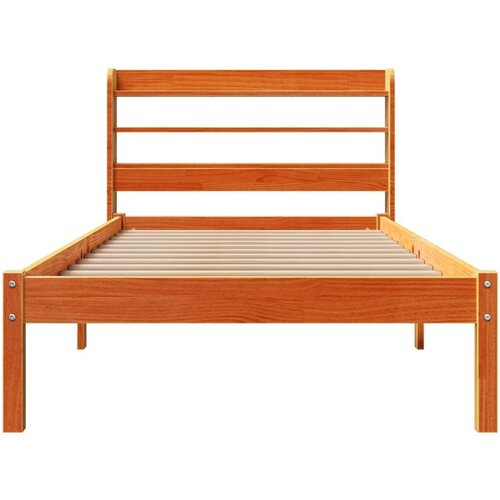 VidaXL Okvir kreveta s uzglavljem vo&amp;scaron;tano smeđi 100x200 cm od borovine Slike