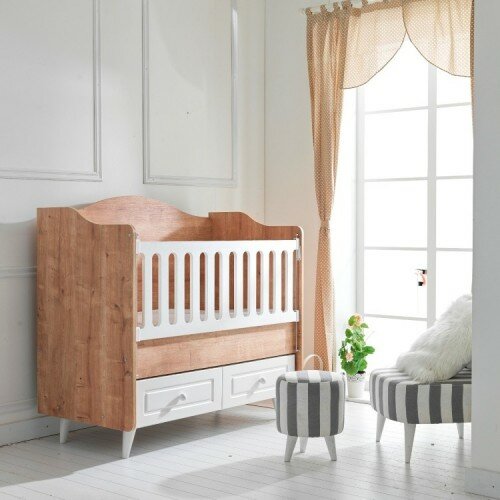 krevetac za bebe siena 120X60 cm bež beli Slike