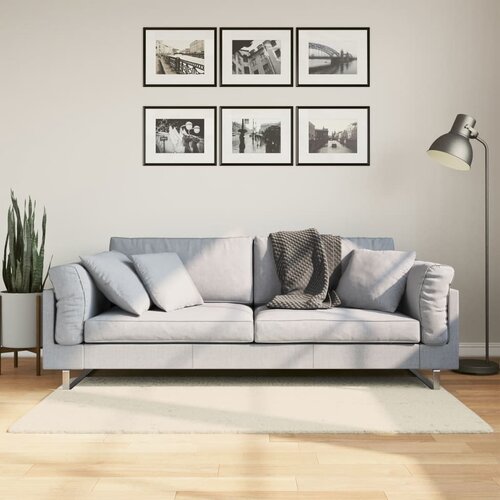 VidaXL Preproga ISTAN visoka vlakna sijoč videz krem 80x150 cm Slike