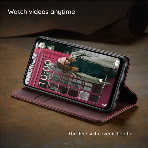 Techsuit Confy Cover preklopna futrola za Honor 200 &amp;ndash; crna Slike