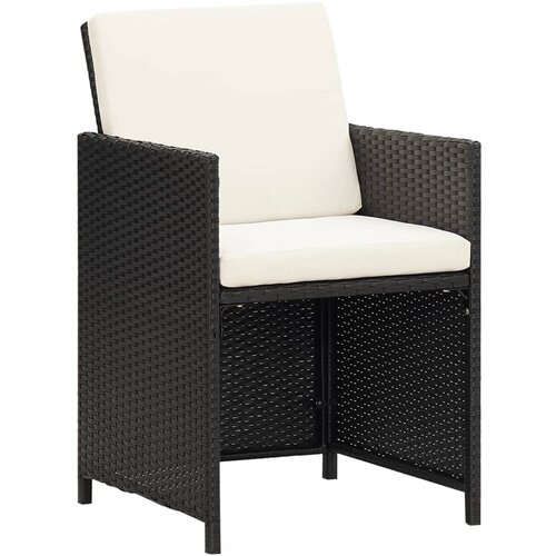 Maison Chic Vrtni stoli - Stol za vrt 4 kosi poli ratan črne barve JS1554, (21878130) Cene