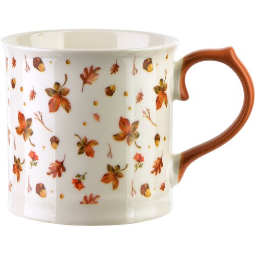Mondex Skodelica porcelan RADO Kubek Jesienny 9x13,5x8,8 cm kremno-oranžna 1 kos, (5000179531) Cene