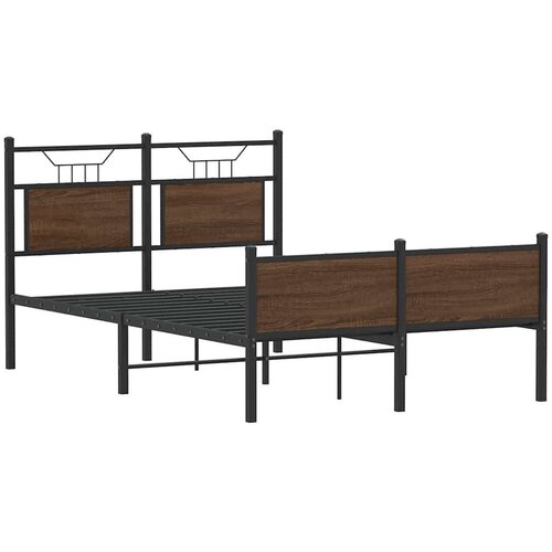 VidaXL Okvir kreveta bez madraca smeđa boja hrasta 120 x 200 cm drveni Slike