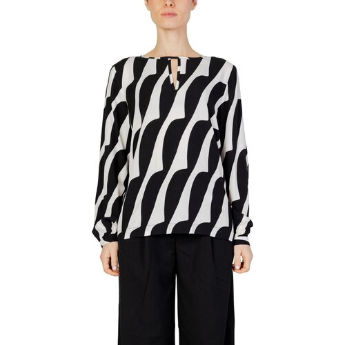 Street One Printed roundneck blouse w tea 344437 Crna Slike