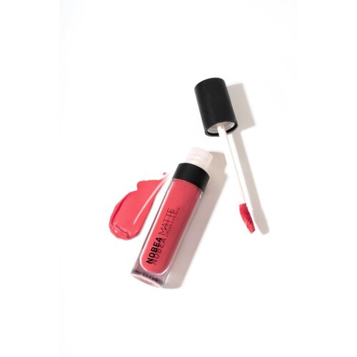 NOBEA Day-to-Day Matte Liquid Lipstick mat tekoča &amp;scaron;minka odtenek Raspberry Red #M06 7 ml Slike