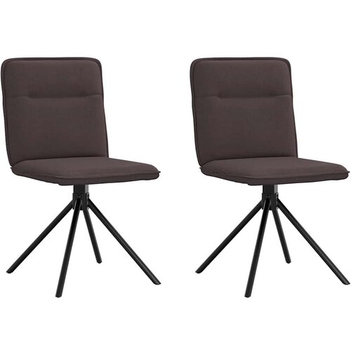  Jedilni stoli 2 kosa temno rjavo blago, (21828441) Slike