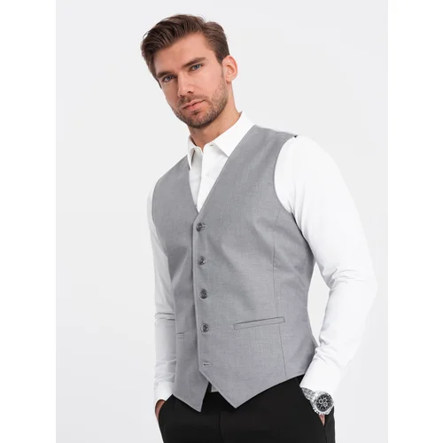 Ombre Men's suit vest without lapels - gray